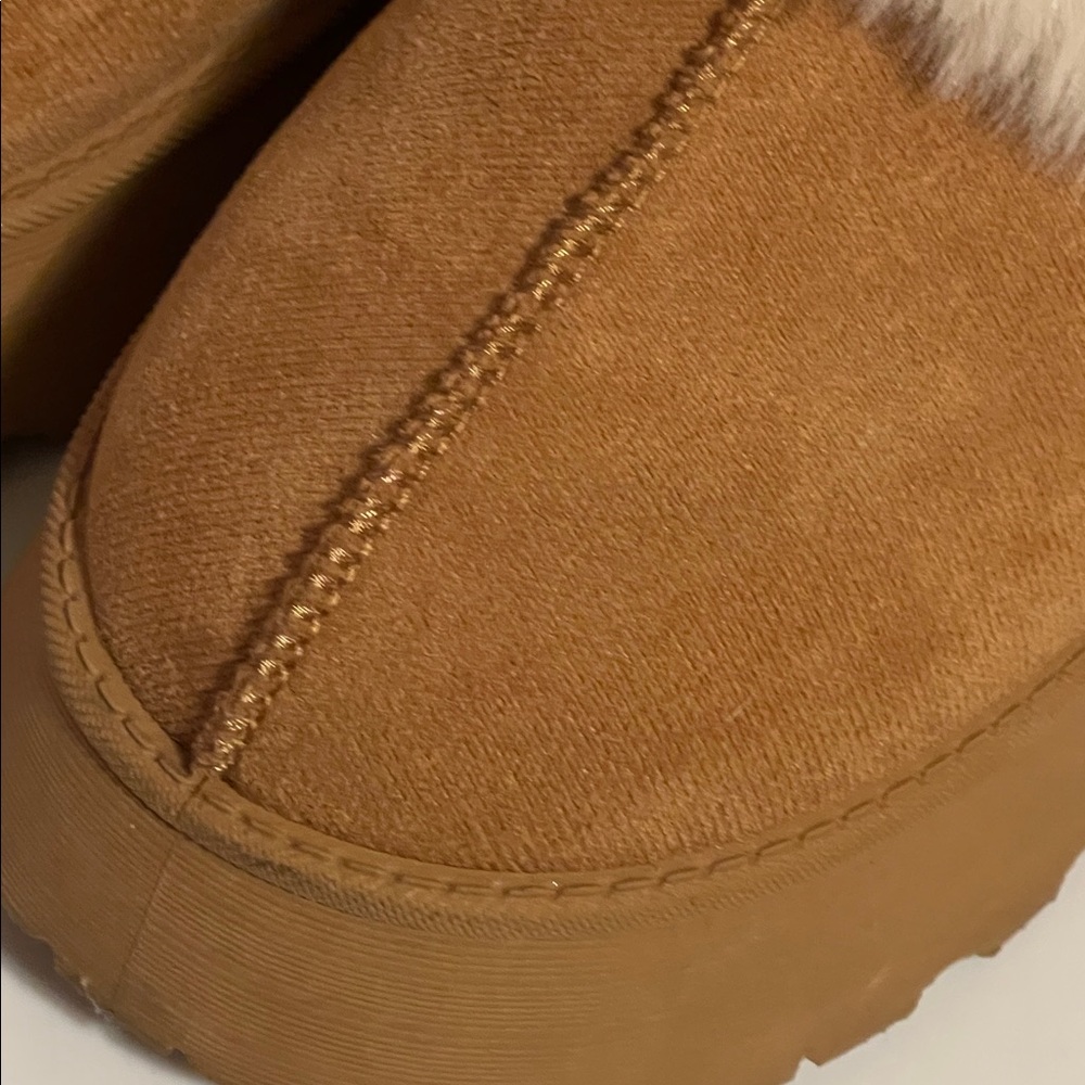 Faux shearling platform slipper - Picture 3 of 7